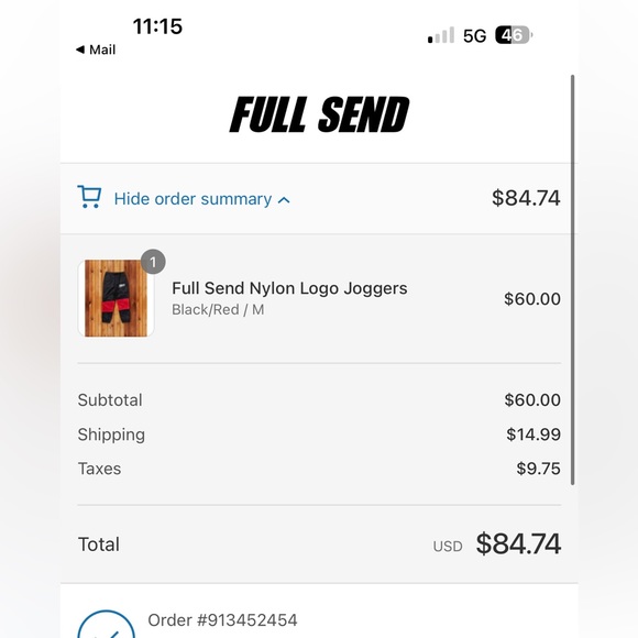 Full Send by Nelk Boys track pants - Picture 3 of 3